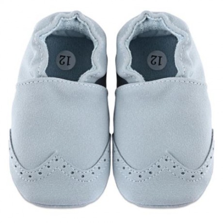 BUUF JRU BRIEF STYLE SOFT SOLE SOLID SLIPPERS FOR BABIES (BLUE)
