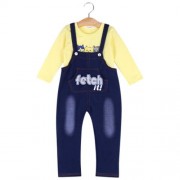 BABIES CASUAL COTTON BLEND T-SHIRT TWINSET (YELLOW)