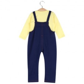 BABIES CASUAL COTTON BLEND T-SHIRT TWINSET (YELLOW)