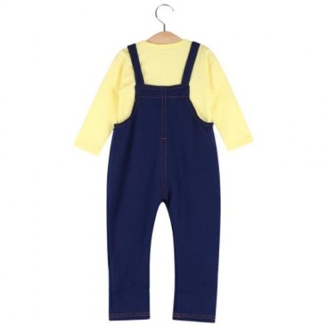 BABIES CASUAL COTTON BLEND T-SHIRT TWINSET (YELLOW)