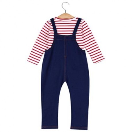 BABIES CASUAL COTTON BLEND T-SHIRT TWINSET (RED)