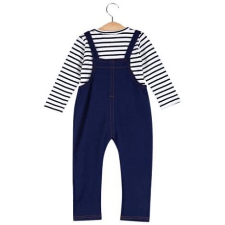 BABIES CASUAL COTTON BLEND T-SHIRT TWINSET (PURPLISH BLUE)