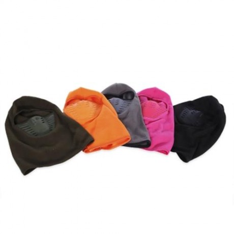 WINTER OUTDOOR THERMAL FLEECE HAT WINDPROOF NECK CAP (BLACK)