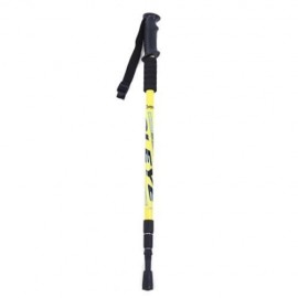 CLEYE 3 JOINT ANTI-SHOCK TREKKING STRAIGHT SHANK ALPENSTOCK (YELLOW)