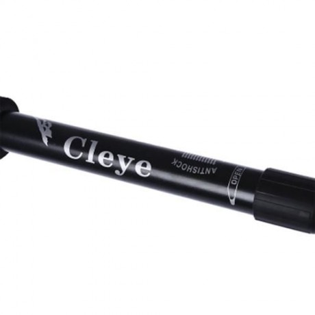 CLEYE TREKKING 4 JOINT ANTI-SHOCK T-HANDLE FOLDING ALPENSTOCK (BLACK)