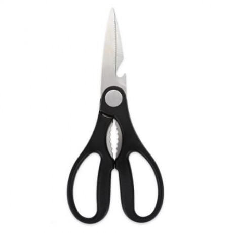 MULTI-PURPOSE STAINLESS STEEL SCISSOR KITCHEN ACCESSORY (BLACK)