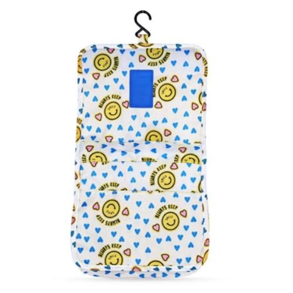 H-DWISS LARGE CAPACITY FLORAL PRINT MAKEUP STORAGE TOILET BAG (YELLOW)