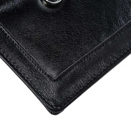 GUAPABIEN CASUAL DAISY PATTERN EMBELLISHMENT BUCKLE DESIGN LADIES CARD HOLDER WALLET (BLAC