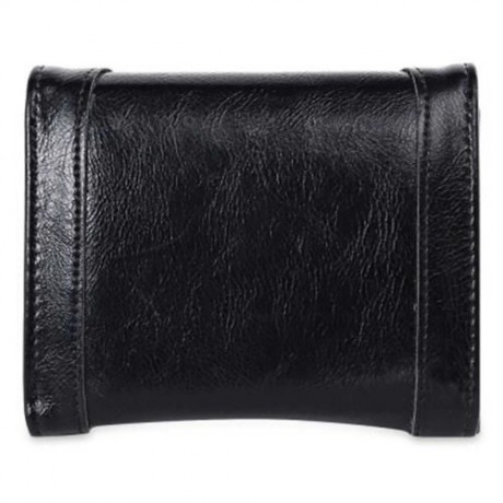 GUAPABIEN CASUAL DAISY PATTERN EMBELLISHMENT BUCKLE DESIGN LADIES CARD HOLDER WALLET (BLAC