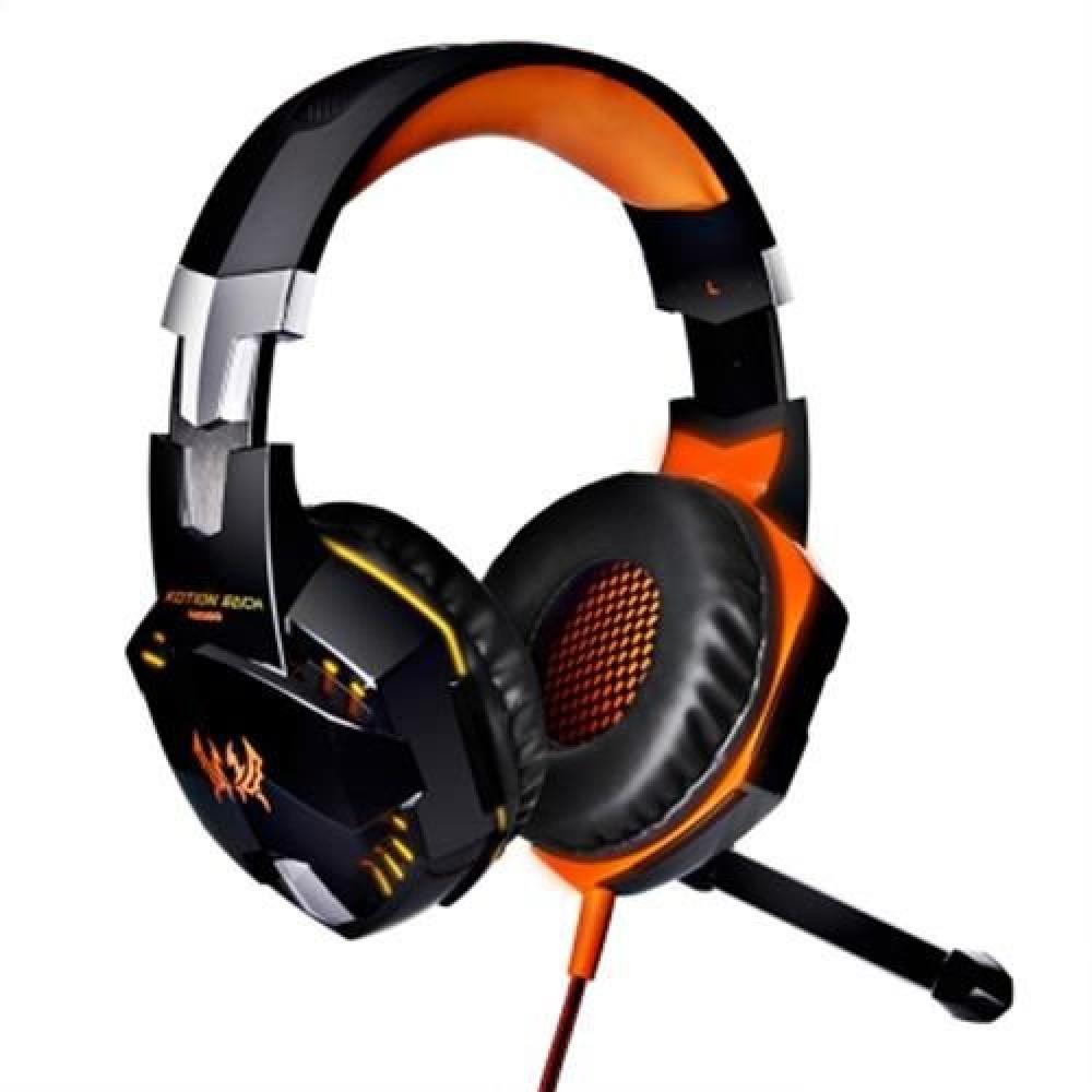 EACH G2000 GAMING HEADSET WITH HIDDEN MIC FOR COMPUTERS GAME (ORANGE)