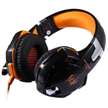 EACH G2000 GAMING HEADSET WITH HIDDEN MIC FOR COMPUTERS GAME (ORANGE)