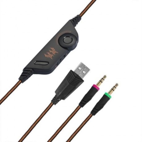 EACH G2000 GAMING HEADSET WITH HIDDEN MIC FOR COMPUTERS GAME (ORANGE)