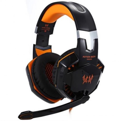 EACH G2000 GAMING HEADSET WITH HIDDEN MIC FOR COMPUTERS GAME (ORANGE)
