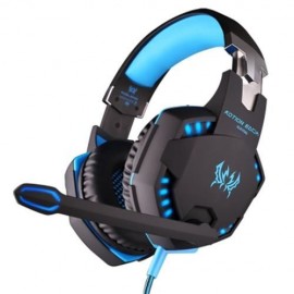 EACH G2100 GAMING HEADSET WITH VIBRATION FUNCTION HIDDEN MIC FOR COMPUTERS GAME (BLUE)