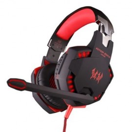 EACH G2100 GAMING HEADSET WITH VIBRATION FUNCTION HIDDEN MIC FOR COMPUTERS GAME (RED)