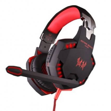 EACH G2100 GAMING HEADSET WITH VIBRATION FUNCTION HIDDEN MIC FOR COMPUTERS GAME (RED)