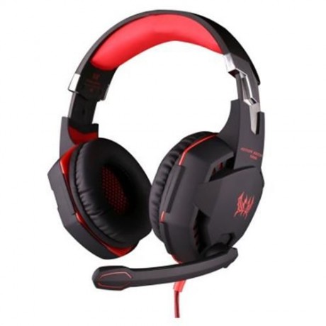 EACH G2100 GAMING HEADSET WITH VIBRATION FUNCTION HIDDEN MIC FOR COMPUTERS GAME (RED)
