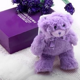 PC MATERIAL ROTATABLE LAVENDER BEAR BACK COVER CASE FOR IPHONE 6 PLUS - 5.5 INCHES (WHITE)