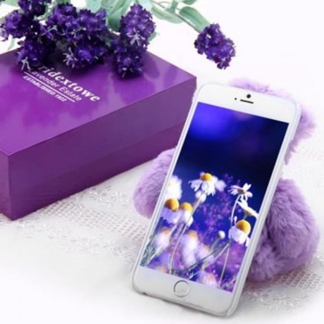 PC MATERIAL ROTATABLE LAVENDER BEAR BACK COVER CASE FOR IPHONE 6 PLUS - 5.5 INCHES (WHITE)