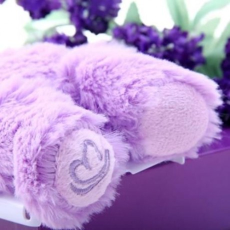 PC MATERIAL ROTATABLE LAVENDER BEAR BACK COVER CASE FOR IPHONE 6 PLUS - 5.5 INCHES (WHITE)