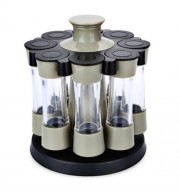 8PCS PLASTIC ROTARY SAUCE SPICE SEASONING BOTTLE BOX (COLORMIX)