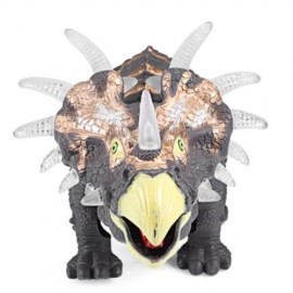 RONGKAI KIDS SIMULATION TRICERATOPS MODEL WITH LIGHT MUSIC (DEEP GRAY)