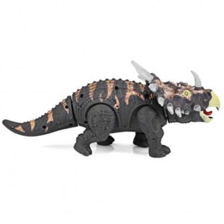 RONGKAI KIDS SIMULATION TRICERATOPS MODEL WITH LIGHT MUSIC (DEEP GRAY)