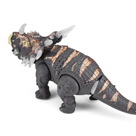 RONGKAI KIDS SIMULATION TRICERATOPS MODEL WITH LIGHT MUSIC (DEEP GRAY)