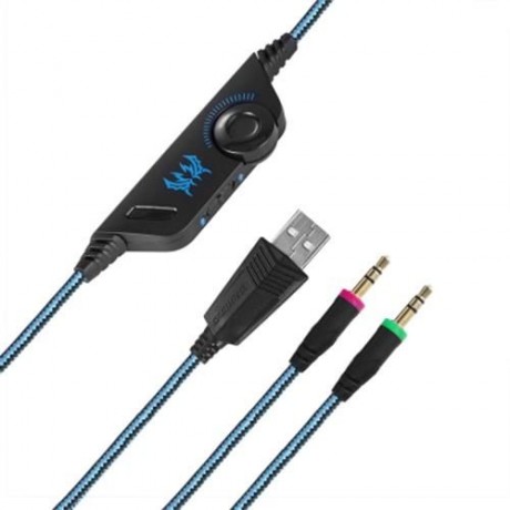 EACH G2000 GAMING HEADSET WITH HIDDEN MIC FOR COMPUTERS GAME (BLUE)
