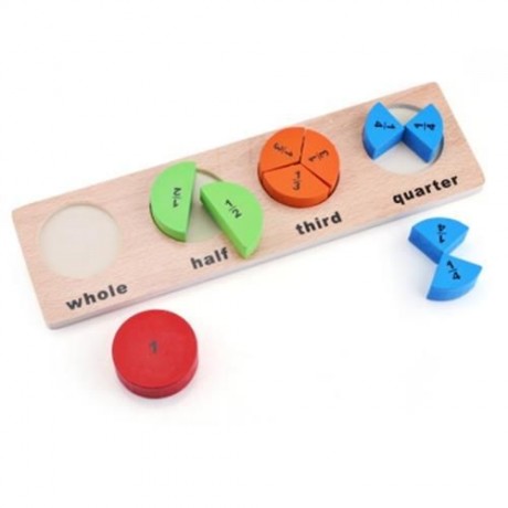 MUWANZI KIDS 3D WOODEN BUILDING BLOCK GEOMETRY MATCH TOY (COLORMIX)