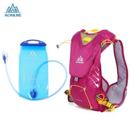 AONIJIE 8L RUNNING BACKPACK WITH 1.5L WATER BAG (ROSE RED)