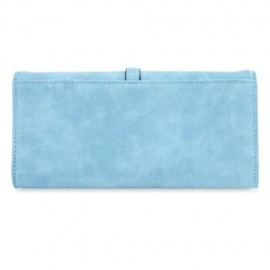 GUAPABIEN CASUAL BEAR PATTERN HASP DESIGN LADIES LARGE STORAGE WALLET (LIGHT BLUE)
