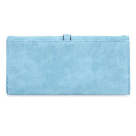 GUAPABIEN CASUAL BEAR PATTERN HASP DESIGN LADIES LARGE STORAGE WALLET (LIGHT BLUE)