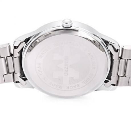 MINGZAN M - 921 MALE QUARTZ STAINLESS STEEL BAND WATCH (STEEL BAND WHITE DIAL)