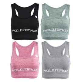 WOMEN FULL COVERAGE RACERBACK SPORT YOGA RUNNING BRA (GRAY)