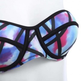 WOMEN FLORAL PRINTING SEXY SEPARATED BIKINI SWIMSUIT (COLORMIX)