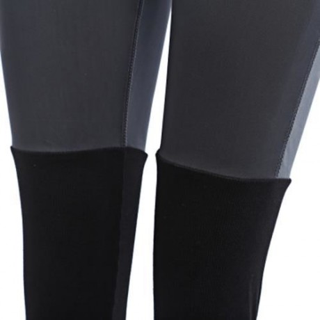 WOMEN SPORTS YOGA FITNESS RUNNING ELASTIC TIGHTS SLIM PANTS (BLACK AND GREY)