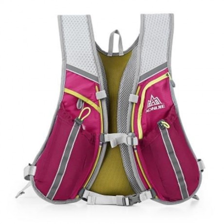 AONIJIE 8L UNISEX RUNNING BACKPACK WITH 1.5L WATER BAG (ROSE RED)