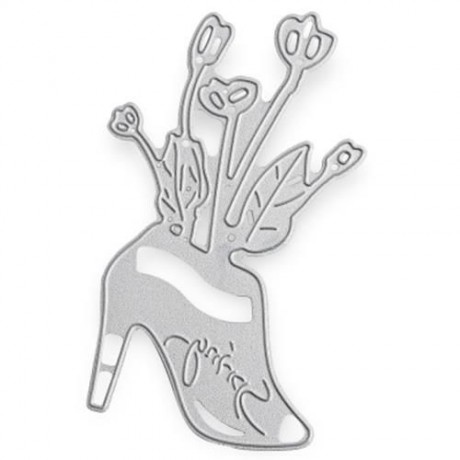 METAL FLOWER HIGH HEEL DIY CUTTING DIES STENCIL SCRAPBOOK ALBUM PAPER CARD EMBOSSING CRAFT