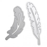 2PCS METAL FEATHERS DIY CUTTING DIES STENCIL SCRAPBOOK ALBUM PAPER CARD EMBOSSING CRAFT (S