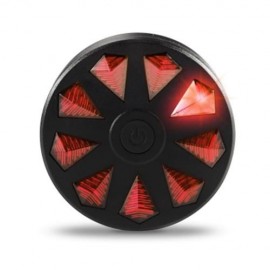 BICYCLE REAR LIGHT 9 DIAMOND TAILLIGHT LED FLASH LAMP (DEEP RED)