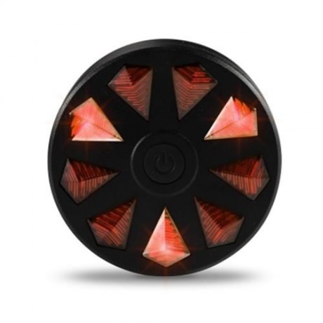 BICYCLE REAR LIGHT 9 DIAMOND TAILLIGHT LED FLASH LAMP (DEEP RED)