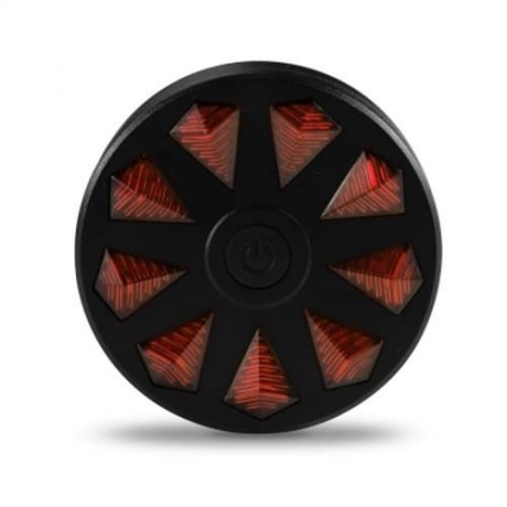 BICYCLE REAR LIGHT 9 DIAMOND TAILLIGHT LED FLASH LAMP (DEEP RED)