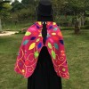 OUTDOOR ETHNIC COLORFUL BUTTERFLY WING SCARF (ROSE MADDER)