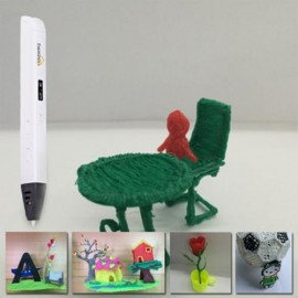 ILIFESMART 3D PRINTING PEN WITH OLED DISPLAY FOR DRAWING (WHITE)