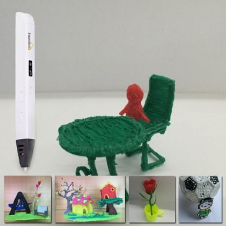 ILIFESMART 3D PRINTING PEN WITH OLED DISPLAY FOR DRAWING (WHITE)