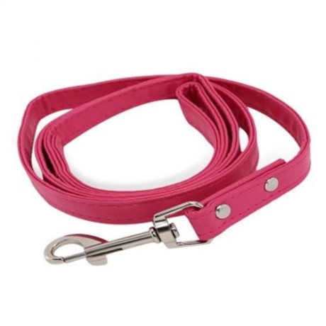 ADJUSTABLE NO-PULL BONE STUD DESIGN PET DOG HARNESS LEASH SET (PINK)