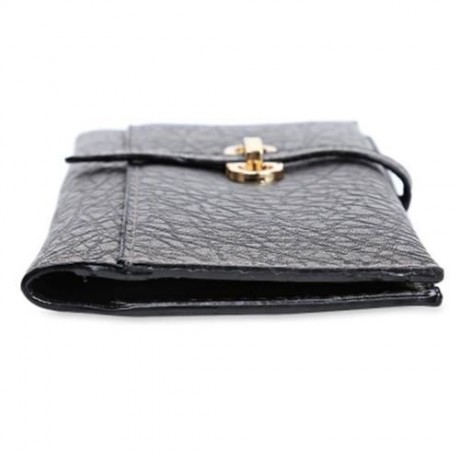 GUAPABIEN OLD CLASSICAL STYLE STONE PATTERN EMBELLISHMENT LADIES METAL HASP CASH WALLET (I