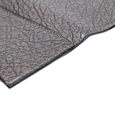 GUAPABIEN OLD CLASSICAL STYLE STONE PATTERN EMBELLISHMENT LADIES METAL HASP CASH WALLET (I