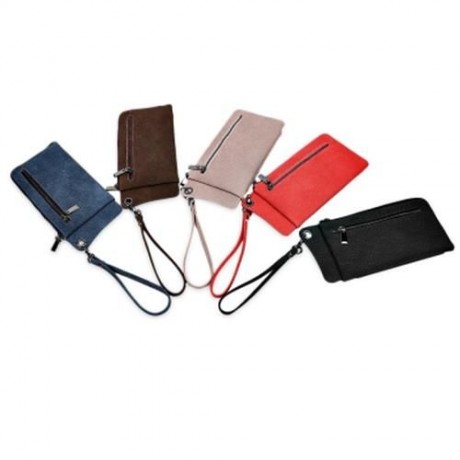 MULTI-FUNCTIONAL PU LEATHER HORIZONTAL TOTE WALLET (BLUE)